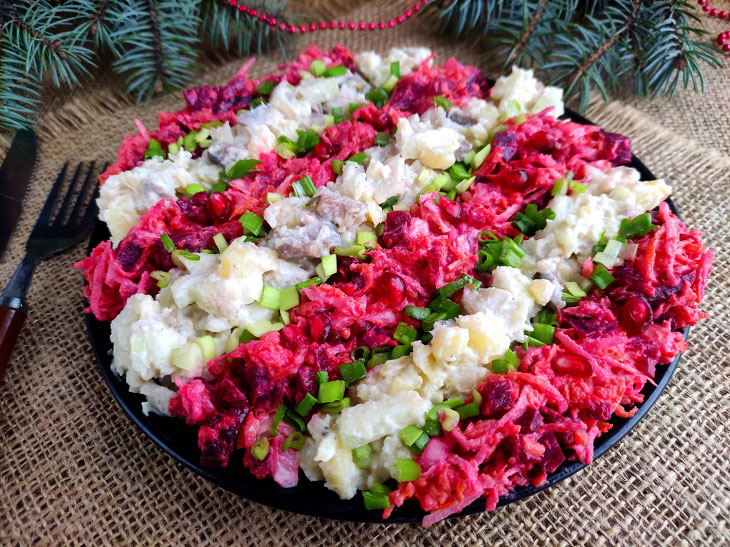 Christmas herring salad - elegant and solemn
