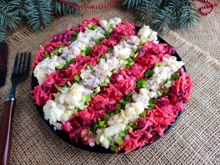 Christmas herring salad - elegant and solemn