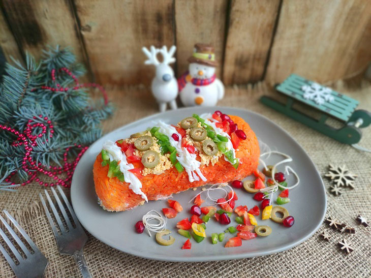 Festive salad "Hlopushka" - a bright and atmospheric dish