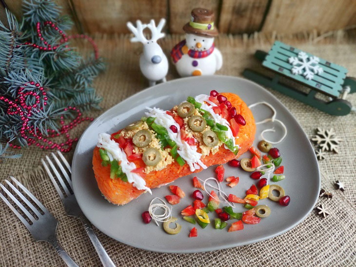 Festive salad "Hlopushka" - a bright and atmospheric dish