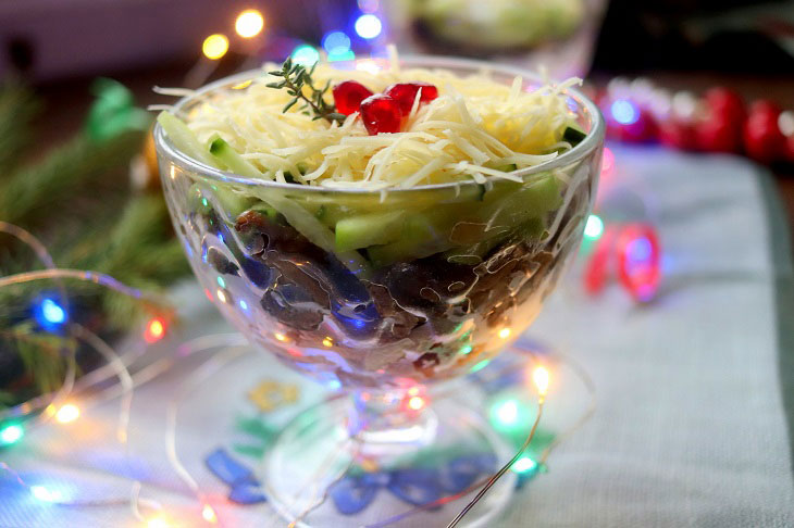 Salad "Swiss" - tasty, satisfying and festive