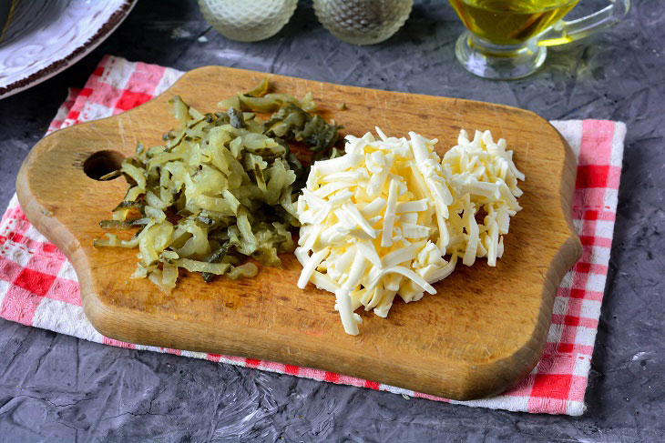 New Year's salad "White Night" - beautiful and very tasty