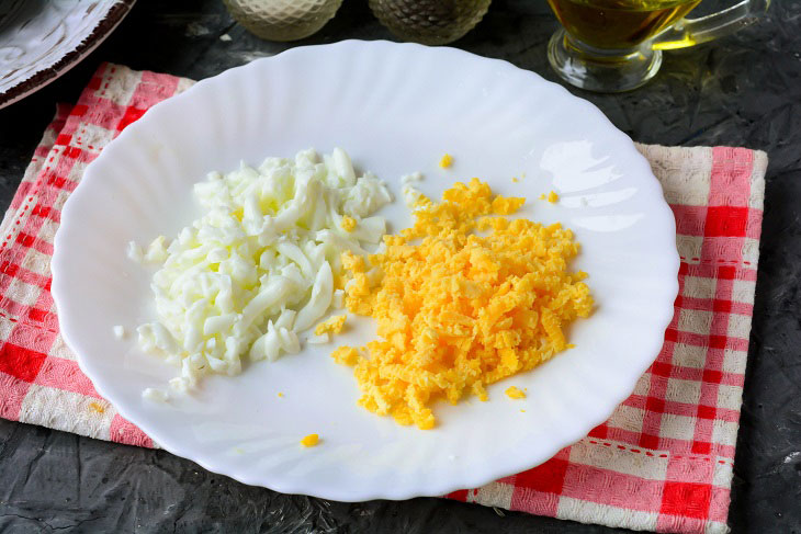 New Year's salad "White Night" - beautiful and very tasty