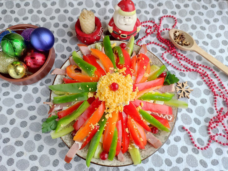 Salad "Fireworks" - bright, festive and atmospheric