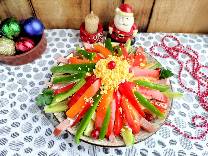 Salad "Fireworks" - bright, festive and atmospheric