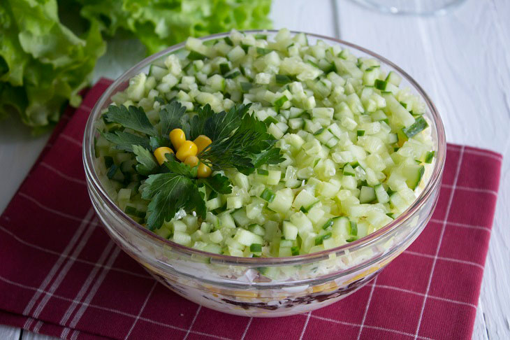 Salad "Tenderness" - hearty, tasty and elegant
