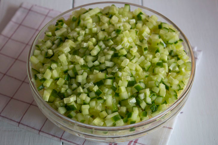 Salad "Tenderness" - hearty, tasty and elegant