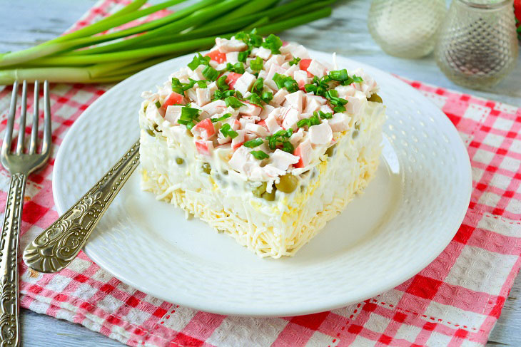 Layered salad "Samarkand" - a hearty and tasty dish