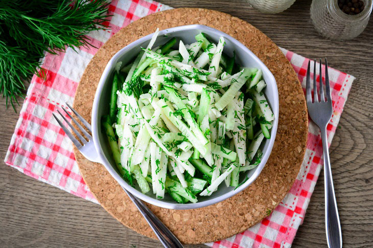 Salad "Gazapkhuli" in Georgian - original and very tasty