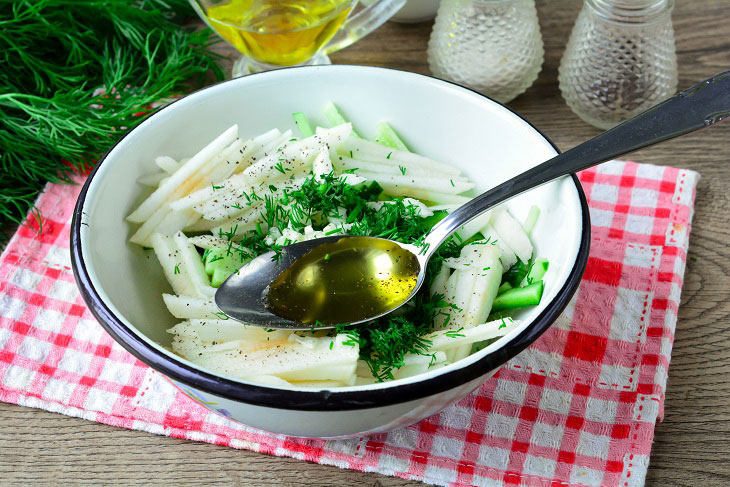 Salad "Gazapkhuli" in Georgian - original and very tasty