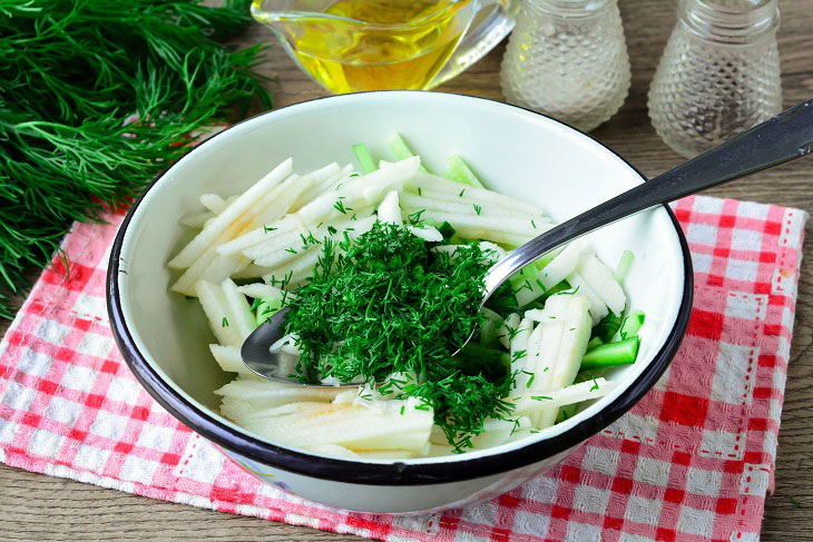 Salad "Gazapkhuli" in Georgian - original and very tasty