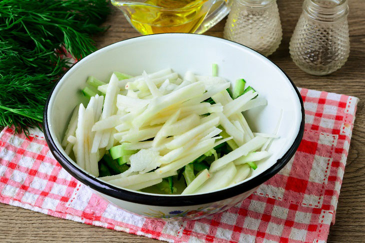 Salad "Gazapkhuli" in Georgian - original and very tasty