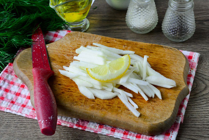 Salad "Gazapkhuli" in Georgian - original and very tasty