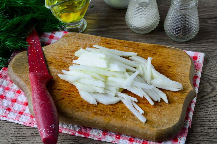 Salad "Gazapkhuli" in Georgian - original and very tasty