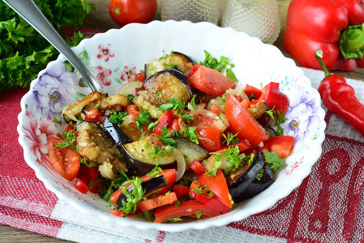 Armenian eggplant salad - spicy and tasty