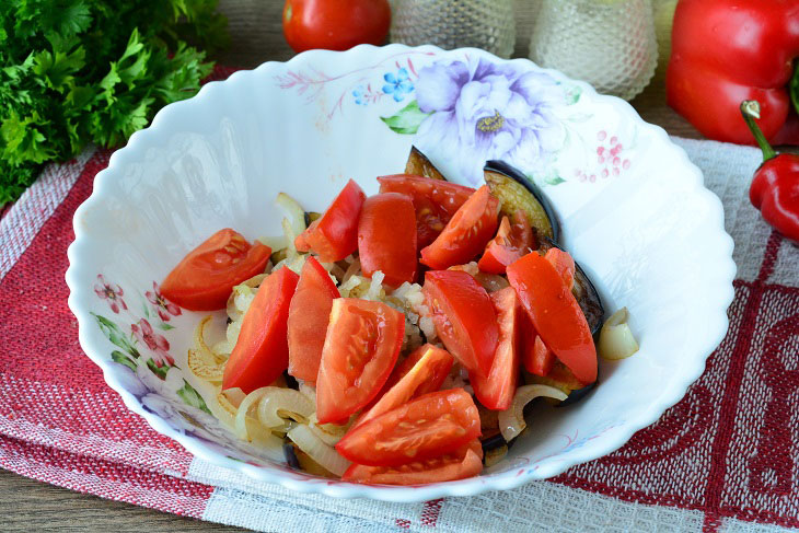 Armenian eggplant salad - spicy and tasty