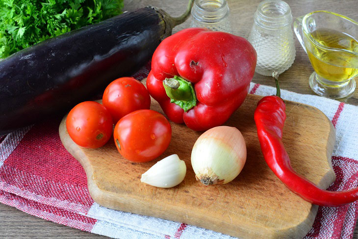 Armenian eggplant salad - spicy and tasty