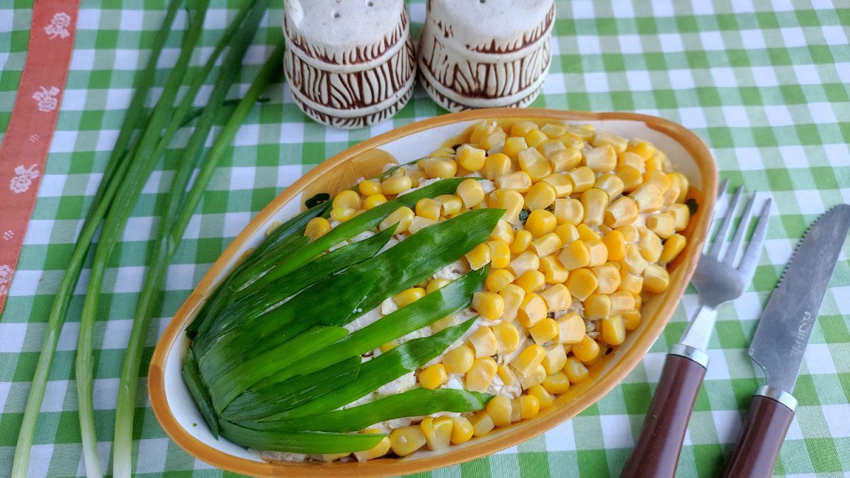 Salad “Corn” – beautiful and appetizing