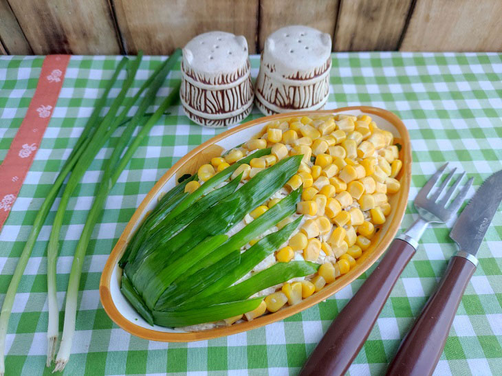 Salad "Corn" - beautiful and appetizing