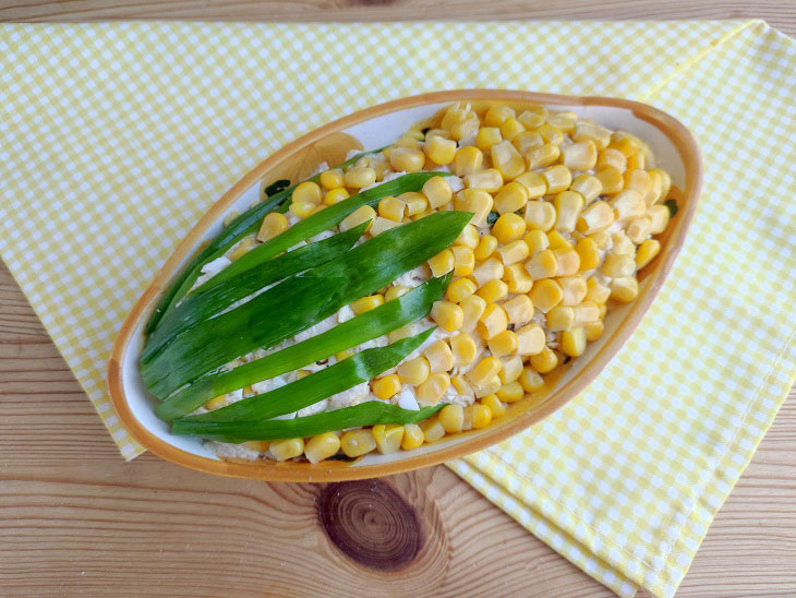 Salad "Corn" - beautiful and appetizing