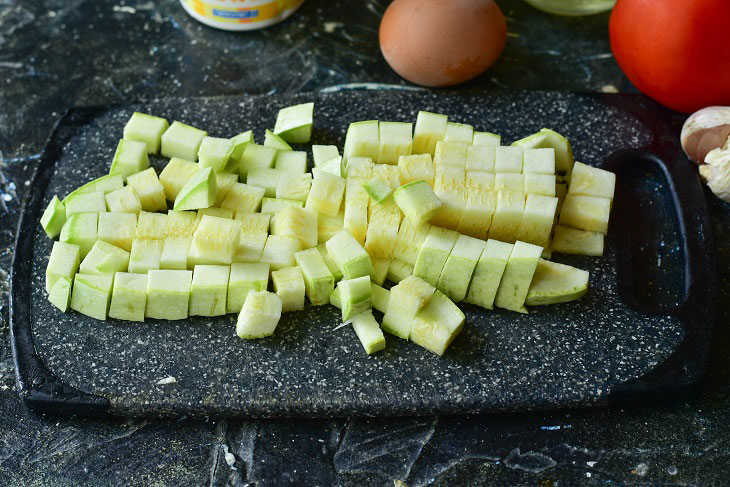 Zucchini salad "Gentle" - it turns out hearty and tasty