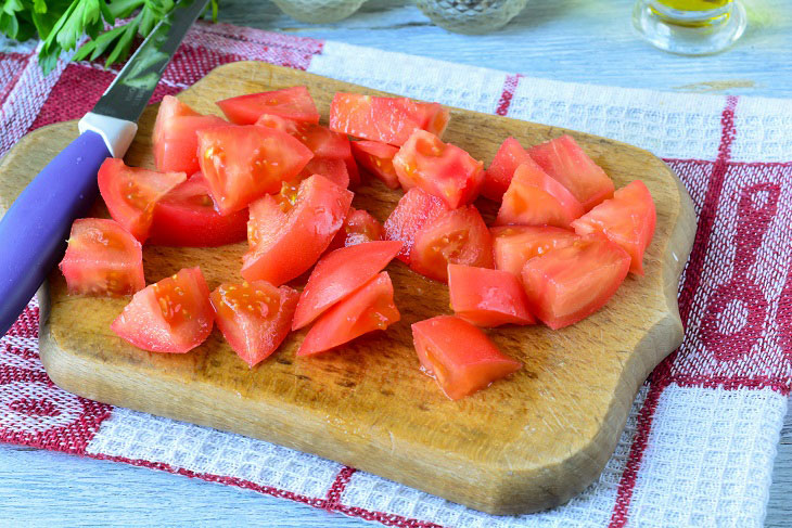 Salad "Duet" - juicy and refreshing