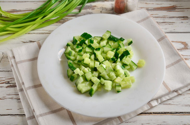 Classic okroshka on tanya and mustard is a hit of the summer season