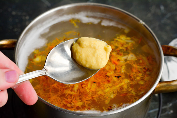 Delicious and hearty potato soup with dumplings - just what you need after the holidays