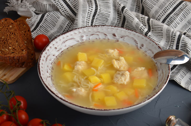 Potato soup with meatballs - a great option for a hearty and tasty lunch