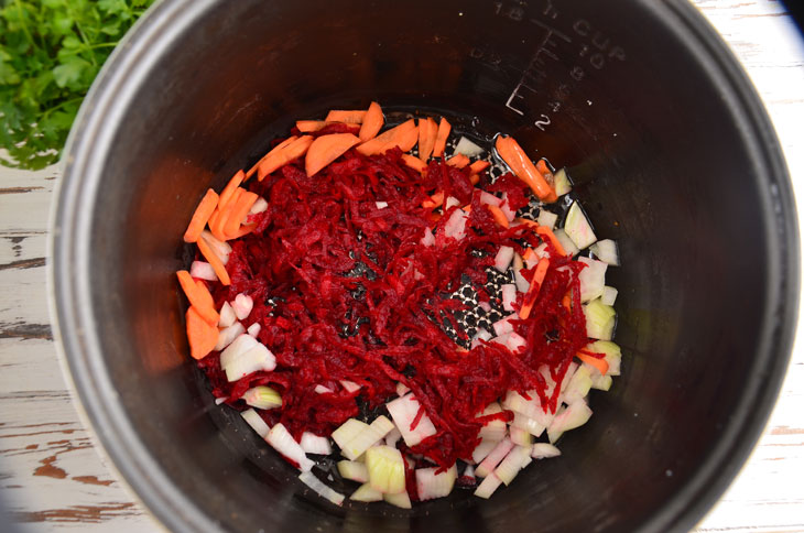 Borsch with turkey in a slow cooker - rich and fragrant