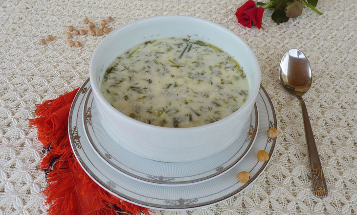 Light soup "Dovga" - a delicious sour-milk dish in Azerbaijani style