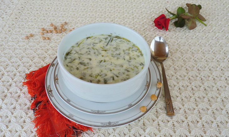 Light soup "Dovga" - a delicious sour-milk dish in Azerbaijani style