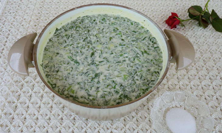 Light soup "Dovga" - a delicious sour-milk dish in Azerbaijani style