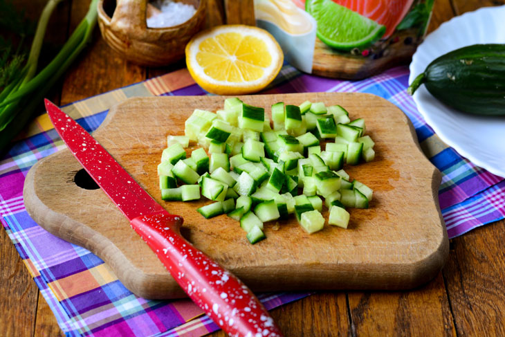 Okroshka on the water with mayonnaise and lemon juice - a great cold soup for the summer