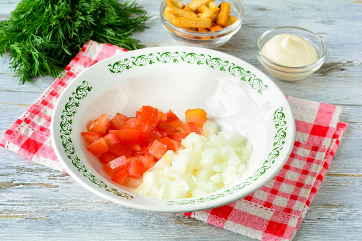 Salad "Flag" - a special taste and aroma