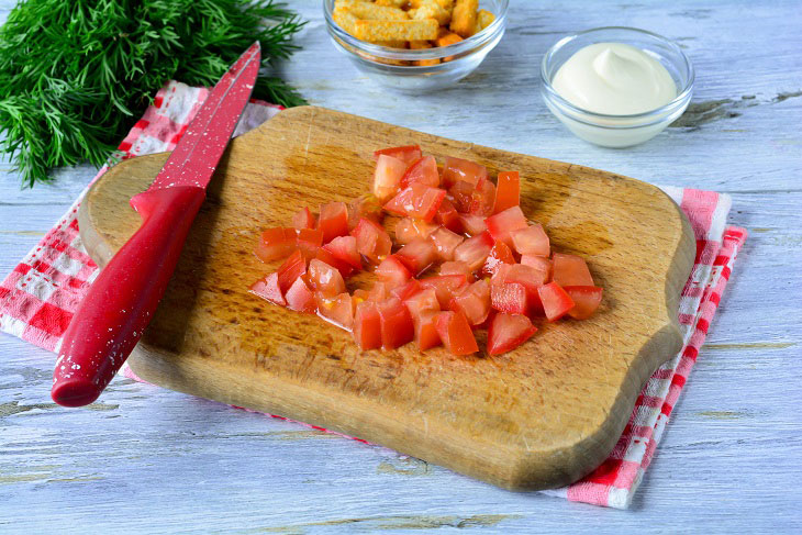 Salad "Flag" - a special taste and aroma