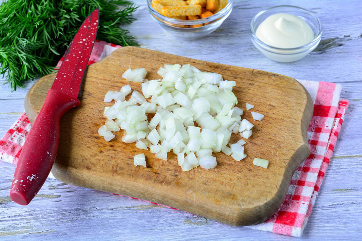 Salad "Flag" - a special taste and aroma