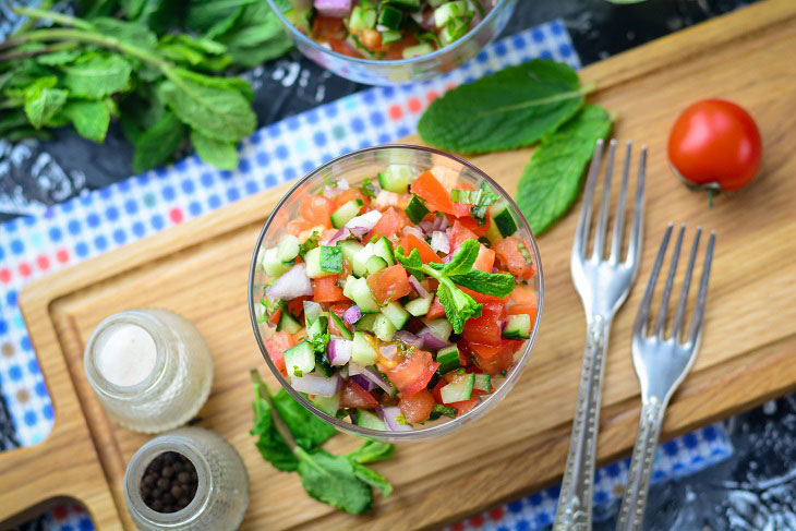 Salad "Shirazi" - a delicious recipe of Iranian cuisine