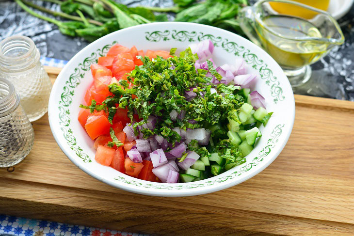 Salad "Shirazi" - a delicious recipe of Iranian cuisine