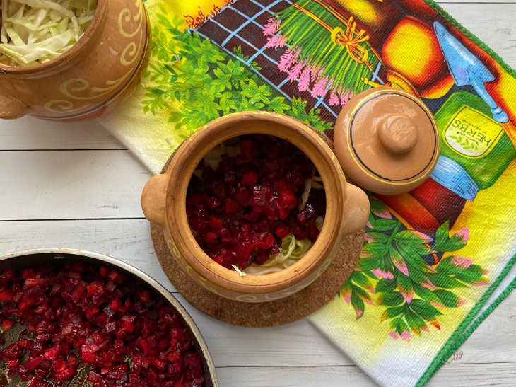 Borscht in a pot - an original and delicious recipe