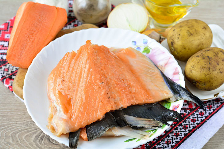 Ear from salmon ridges - a fragrant and satisfying first course