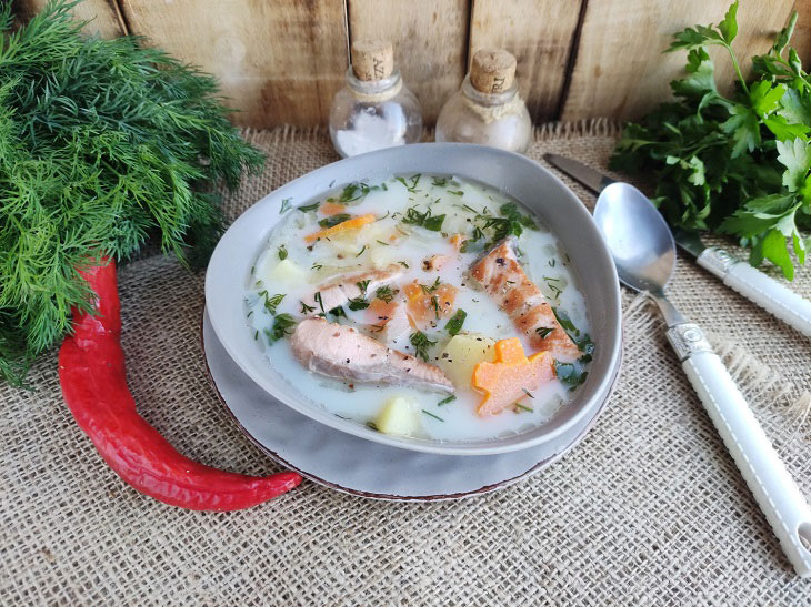 Fish soup in Finnish - tender, satisfying and fragrant