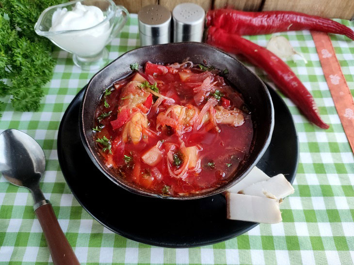 Fried borscht - quick, easy and tasty