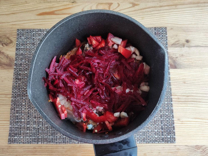 Fried borscht - quick, easy and tasty