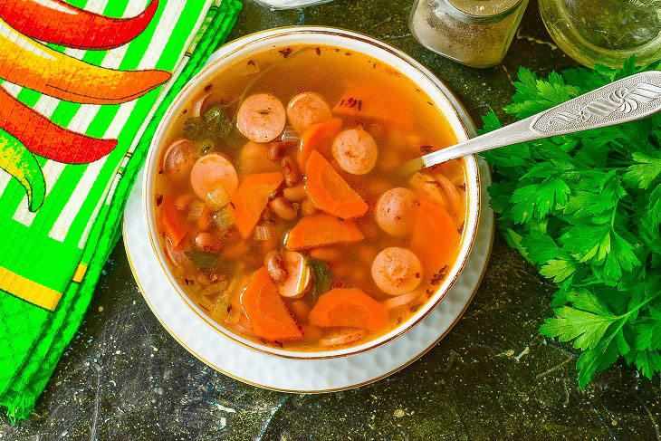 Czech bean soup - rich and tasty