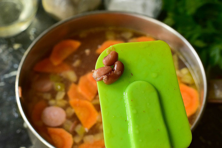 Czech bean soup - rich and tasty