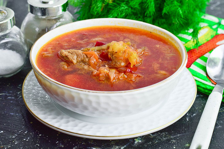 Borsch "Volynsky" in Ukrainian - savory and fragrant