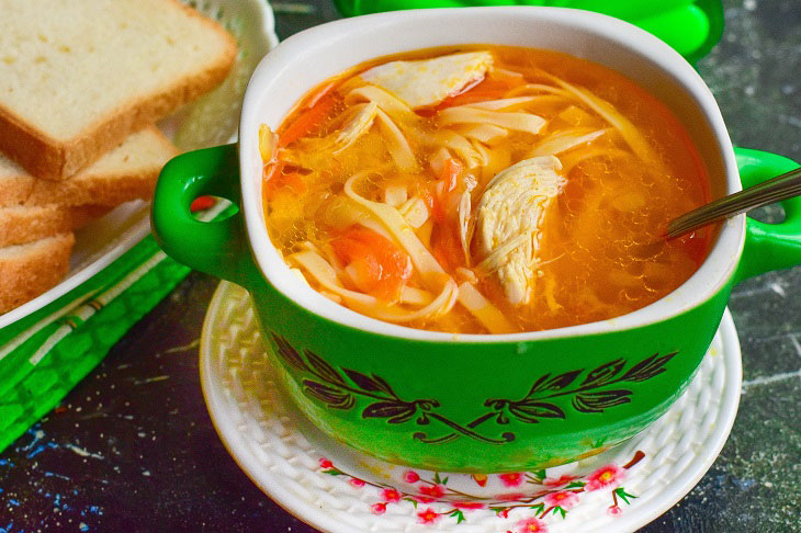 Cossack soup with noodles - hearty and fragrant