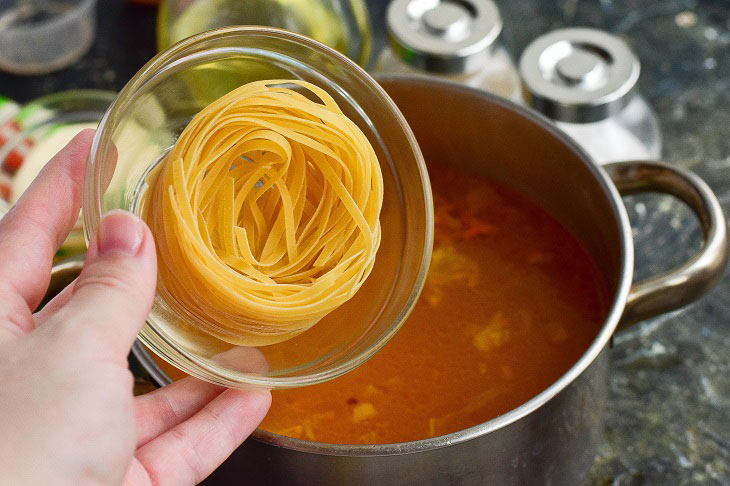 Cossack soup with noodles - hearty and fragrant