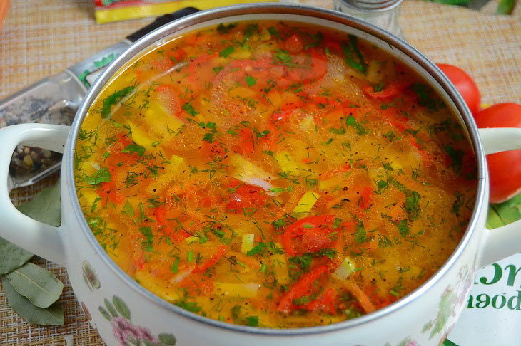 Soup "Slimyashka" with chicken and vegetables - tasty and low-calorie